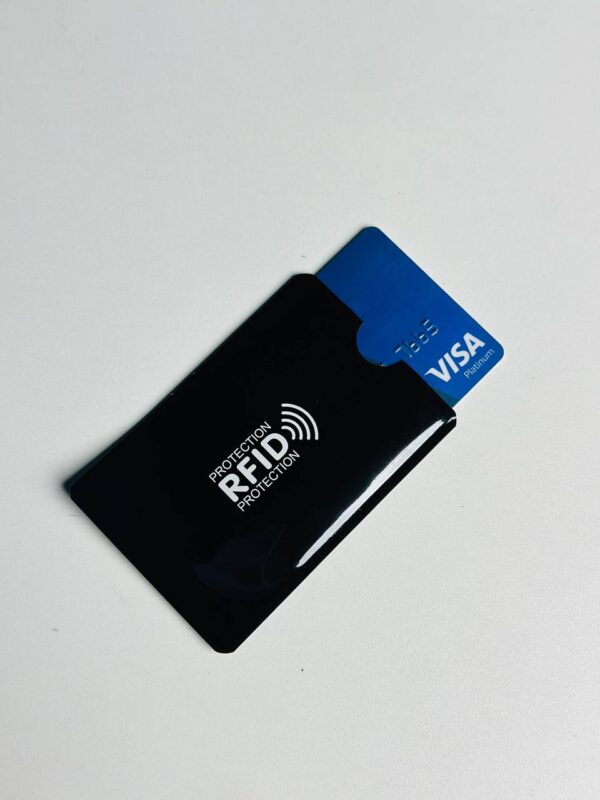 anti rfid & nfc blocking card holder – aluminium protection case (black)