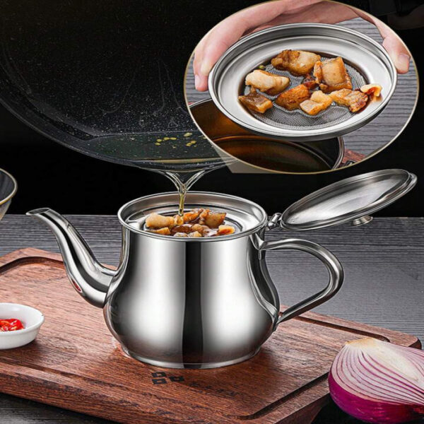 oil kettle pot – stainless steel premium