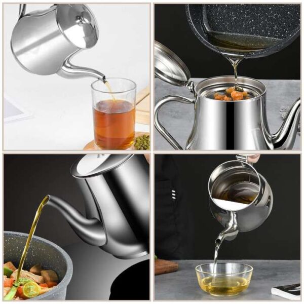 oil kettle pot – stainless steel premium