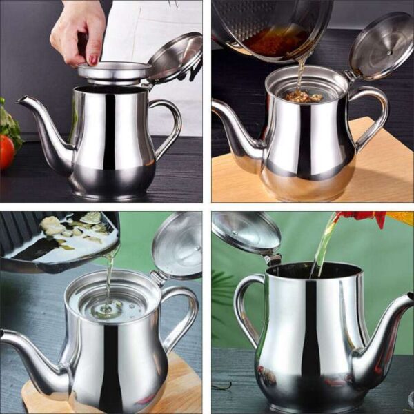 oil kettle pot – stainless steel premium