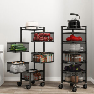 5 layer square shape kitchen rack